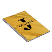 Intersecting Initial Letter Name Typography Design Notitieboek (Rechterzijde)