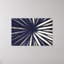 Intersecting Retro Blue - Canvas Print
