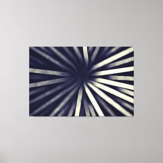 Intersecting Retro Blue - Canvas Print (Voorkant)
