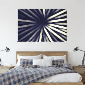 Intersecting Retro Blue - Canvas Print (Insitu (Slaapkamer))