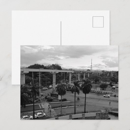 Intersection Avenue Traffic Quezon City Philippine Briefkaart (Voorkant / Achterkant)