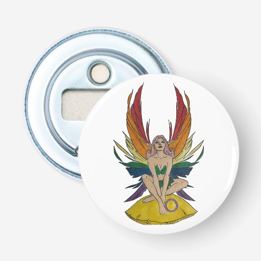 Intersekse fee button flesopener (Voorkant)
