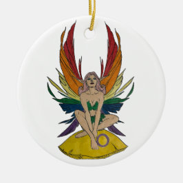 Intersekse fee keramisch ornament