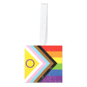 Intersekse-inclusieve Progress Pride-vlag Decoratie (Voorkant)