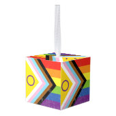 Intersekse-inclusieve Progress Pride-vlag Decoratie (Achter hoekig)
