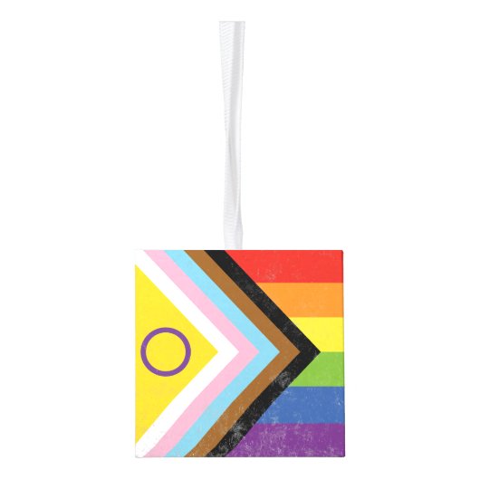 Intersekse-inclusieve Progress Pride-vlag Decoratie (Links)