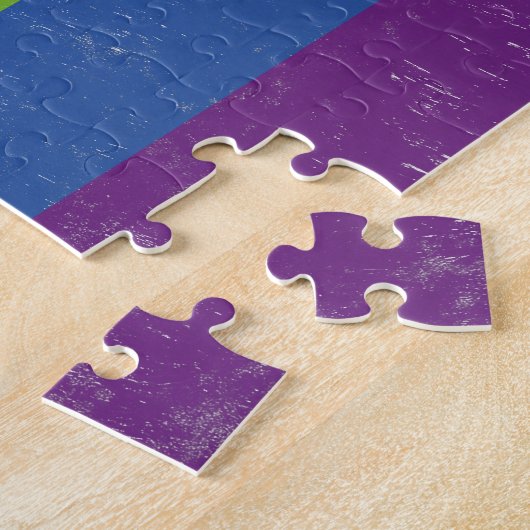 Intersekse-inclusieve Progress Pride-vlag Legpuzzel (Zijkant)