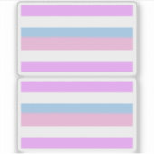 Intersekse Pride Strepen Sticker (Voorkant)