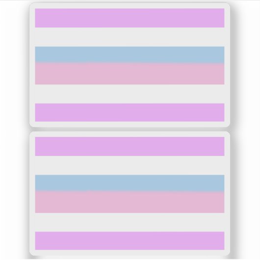 Intersekse Pride Strepen Sticker (Voorkant)