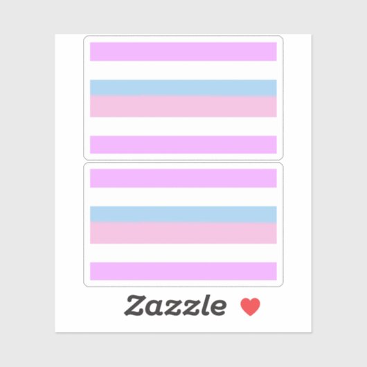 Intersekse Pride Strepen Sticker (Vel)