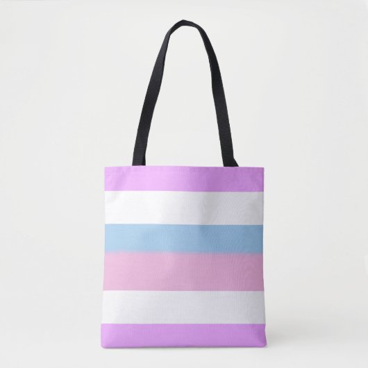 Intersekse Pride Strepen Tote Bag (Voorkant)