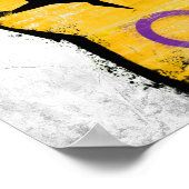 Intersekse Pride Vuist Poster (Hoek)