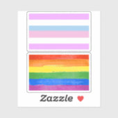 Intersekse trots strepen sticker (Vel)