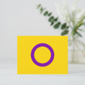Intersekse trotsvlag briefkaart (Staand voorkant)