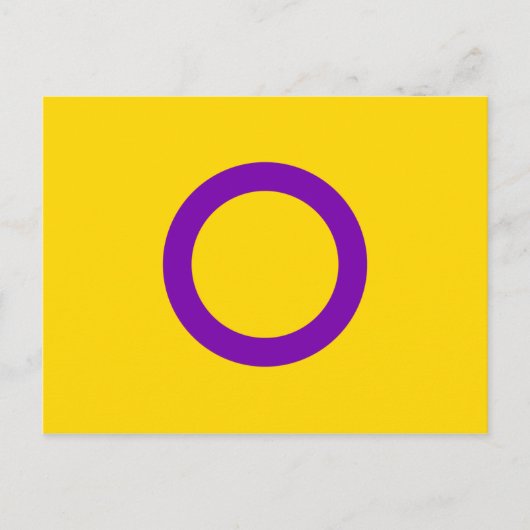 Intersekse trotsvlag briefkaart (Voorkant)
