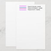 Intersekse trotsvlag briefpapier (Voorkant / Achterkant)