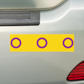 Intersekse trotsvlag bumpersticker (Op auto)