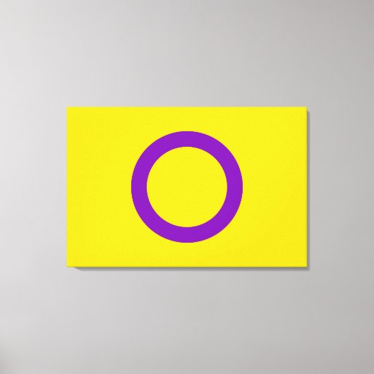 Intersekse trotsvlag canvas afdruk (Voorkant)