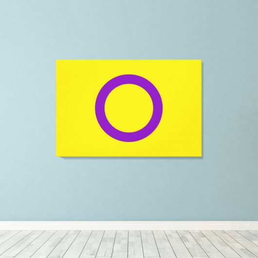 Intersekse trotsvlag canvas afdruk (Insitu (Houten vloer))