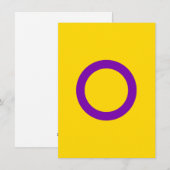 Intersekse trotsvlag feestdagenkaart (Voorkant / Achterkant)