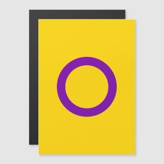 Intersekse trotsvlag magnetische uitnodiging (Voorkant / Achterkant)