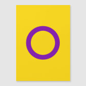 Intersekse trotsvlag magnetische uitnodiging (Voorkant)
