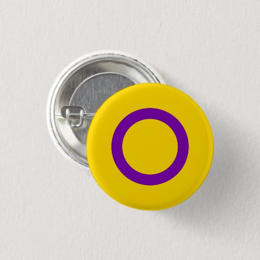 Intersekse trotsvlag ronde button 3,2 cm (Voorkant /achterkant)