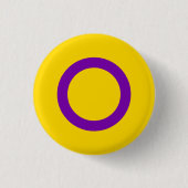 Intersekse trotsvlag ronde button 3,2 cm (Voorkant)