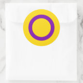 Intersekse trotsvlag ronde sticker (Tas)