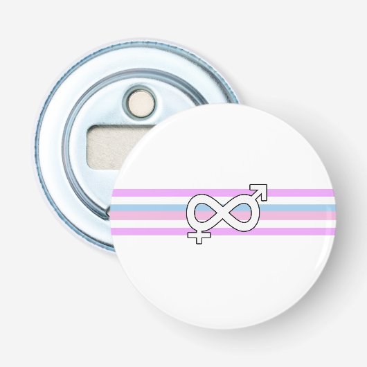 Intersekse vlag button flesopener (Voorkant)