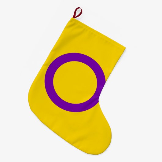 Intersekse vlag grote kerstsok (Voorkant (Hangend))