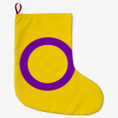 Intersekse vlag grote kerstsok (Voorkant)