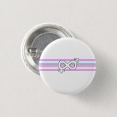 Intersekse vlag ronde button 3,2 cm (Voorkant /achterkant)