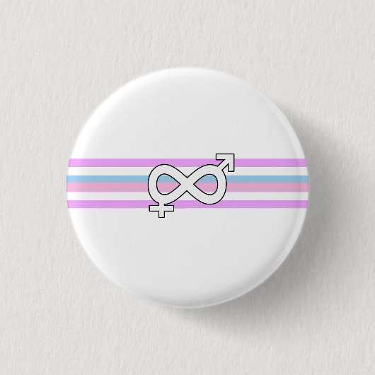 Intersekse vlag ronde button 3,2 cm (Voorkant)