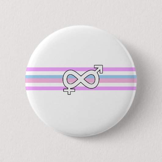 Intersekse vlag ronde button 5,7 cm (Voorkant)