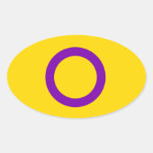 INTERSEKSUELE PRIDE OVALE STICKER (Voorkant)