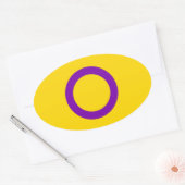 INTERSEKSUELE PRIDE OVALE STICKER (Envelop)