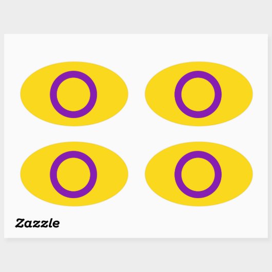 INTERSEKSUELE PRIDE OVALE STICKER (Vel)
