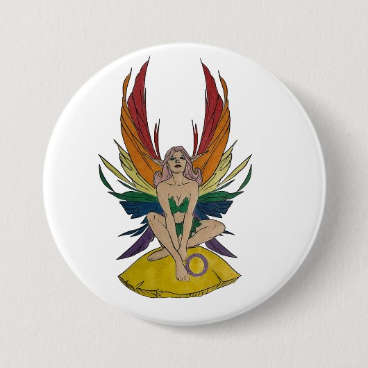 Intersex Faerie Ronde Button 7,6 Cm (Voorkant)