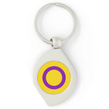 Intersex Flag Metal Sleutelhanger