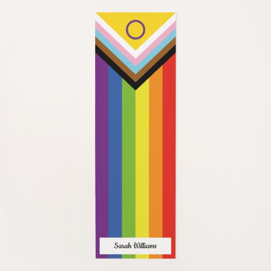 Intersex Inclusive Pride vlag | Naam en bericht | Yogamat (Voorkant)