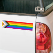 Intersex Inclusive Progress Pride Flag Bumpersticker (Op Truck)