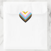 Intersex Inclusive Progress Pride Flag Hart Sticker (Tas)
