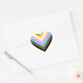 Intersex Inclusive Progress Pride Flag Hart Sticker (Envelop)