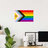 Intersex Inclusive Progress Pride Flag Poster (Thuiskantoor)