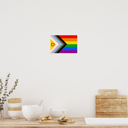 Intersex Inclusive Progress Pride Flag Poster (Keuken)
