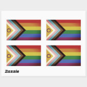 Intersex Inclusive Progress Pride Flag Rechthoekige Sticker (Vel)