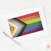 Intersex Inclusive Progress Pride Flag Rechthoekige Sticker (Envelop)