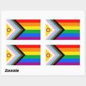 Intersex Inclusive Progress Pride Flag Rechthoekige Sticker (Vel)
