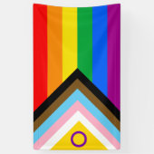 Intersex Inclusive Progress Pride Flag Spandoek (Verticaal)